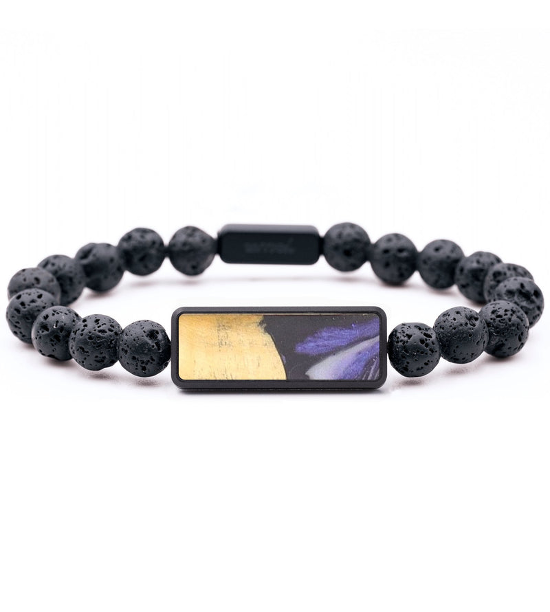 Lava Bead Wood+Resin Bracelet - Kaden (Purple, 694551)