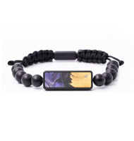 Onyx Bead Wood+Resin Bracelet - Toni (Purple, 694553)
