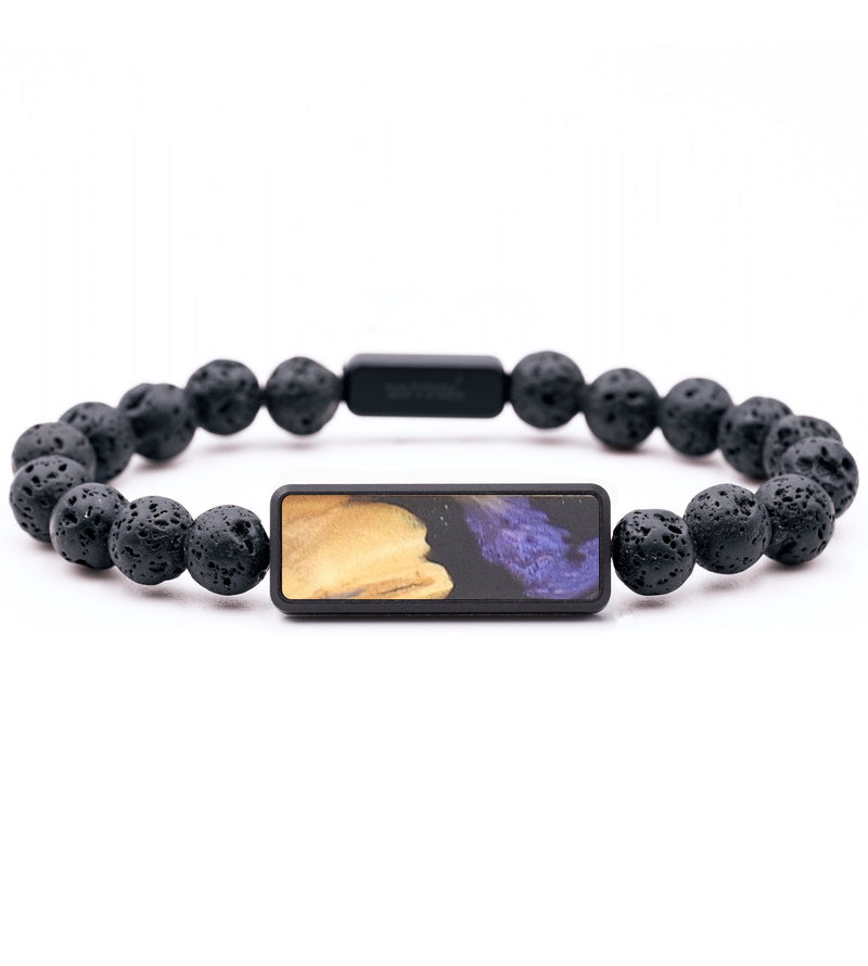 Lava Bead Wood+Resin Bracelet - Franklin (Purple, 694559)
