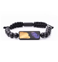 Onyx Bead Wood+Resin Bracelet - Franklin (Purple, 694559)