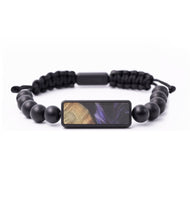 Onyx Bead Wood+Resin Bracelet - Marisol (Purple, 694563)