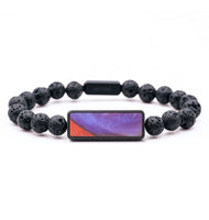 Lava Bead Wood+Resin Bracelet - Kristi (Purple, 694578)