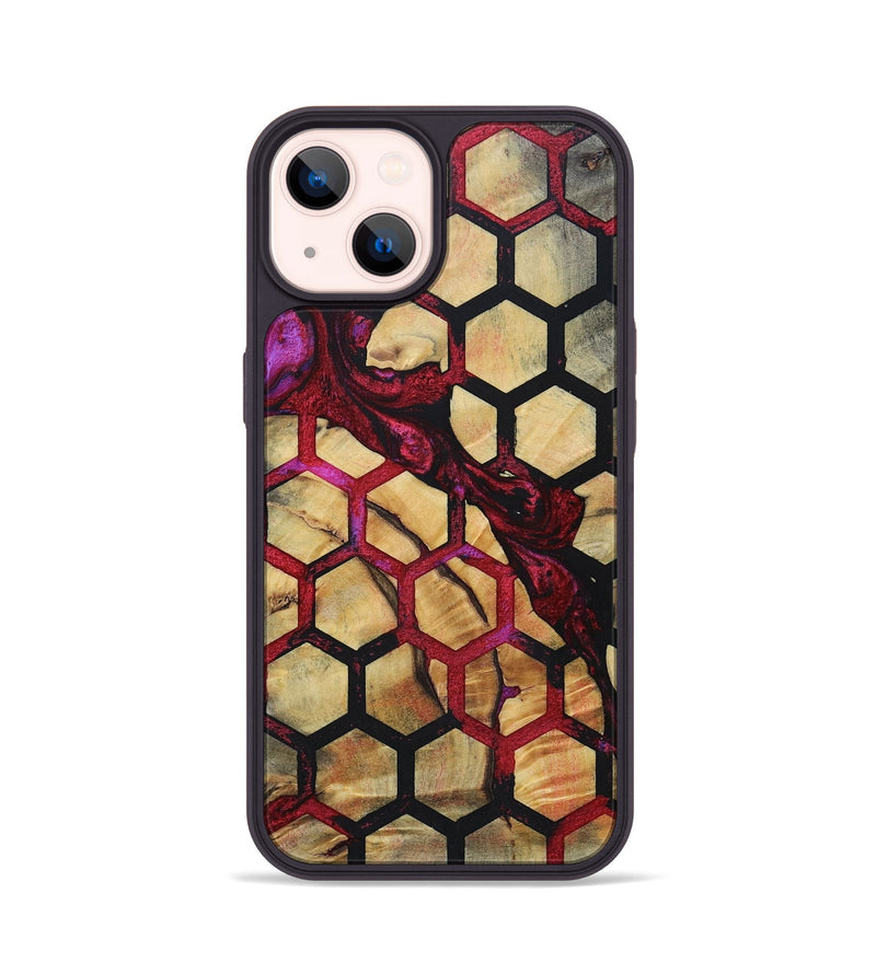 iPhone 14 Wood+Resin Phone Case - Messiah (Pattern, 694719)