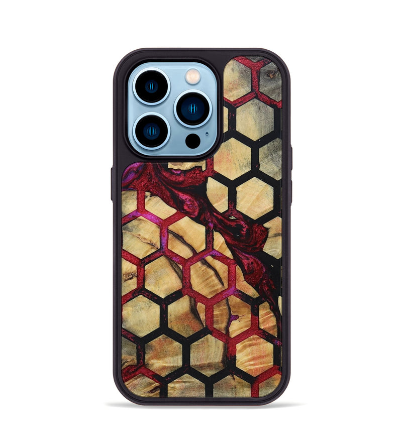 iPhone 14 Pro Wood+Resin Phone Case - Messiah (Pattern, 694719)