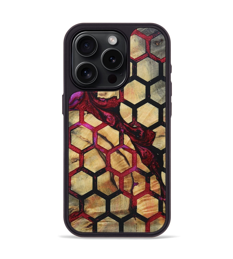 iPhone 15 Pro Wood+Resin Phone Case - Messiah (Pattern, 694719)