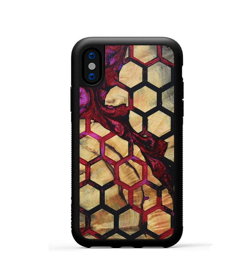iPhone Xs Wood+Resin Phone Case - Messiah (Pattern, 694719)