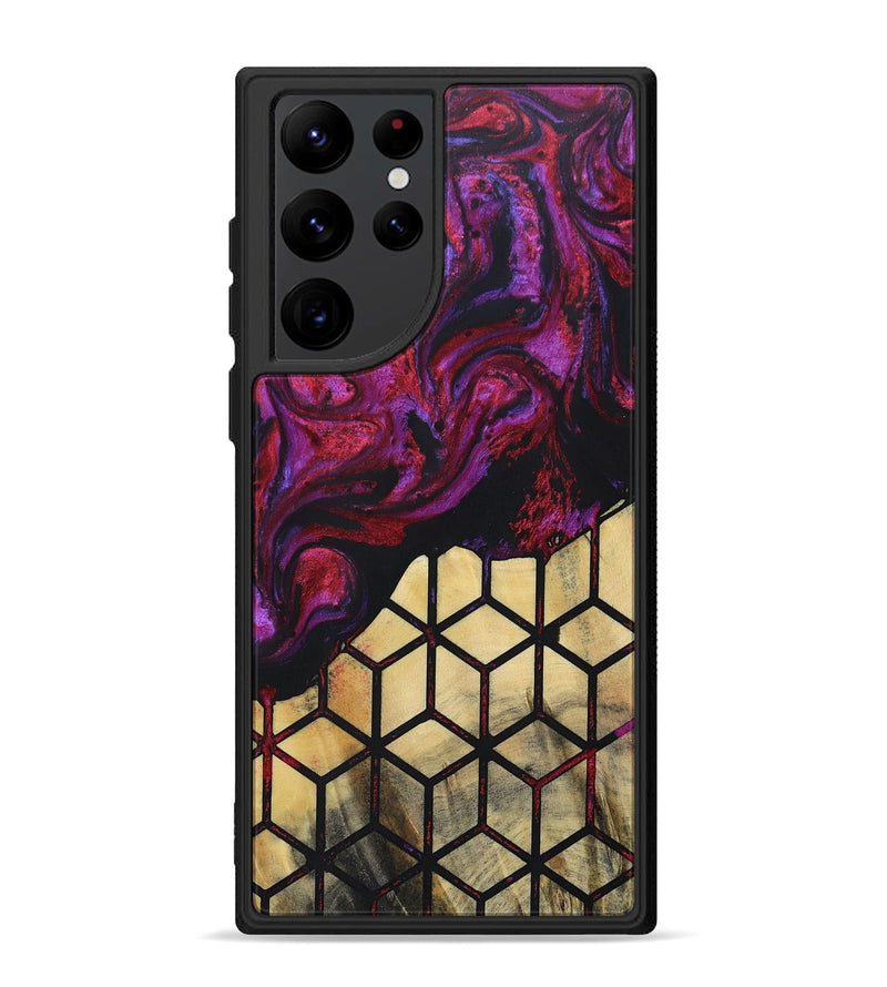 Galaxy S22 Ultra Wood+Resin Phone Case - Ericka (Pattern, 694737)