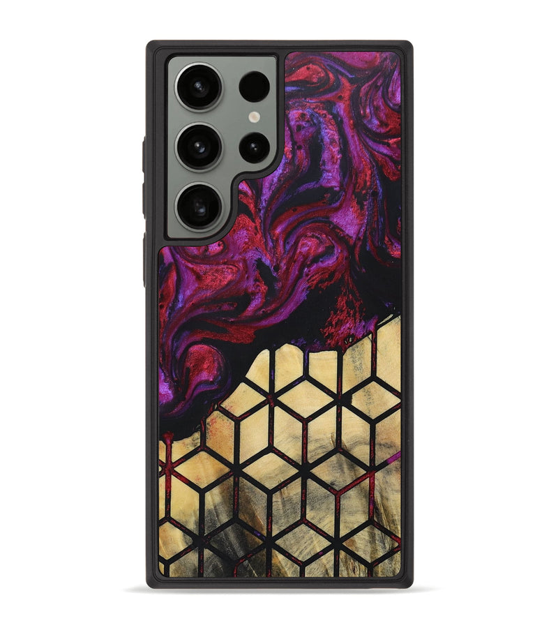 Galaxy S23 Ultra Wood+Resin Phone Case - Ericka (Pattern, 694737)