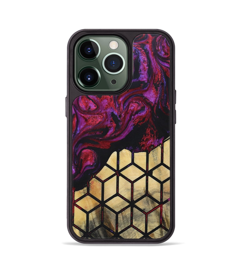 iPhone 13 Pro Wood+Resin Phone Case - Ericka (Pattern, 694737)