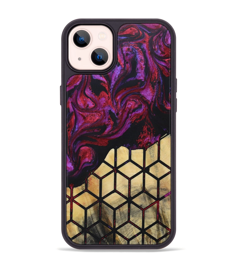 iPhone 14 Plus Wood+Resin Phone Case - Ericka (Pattern, 694737)
