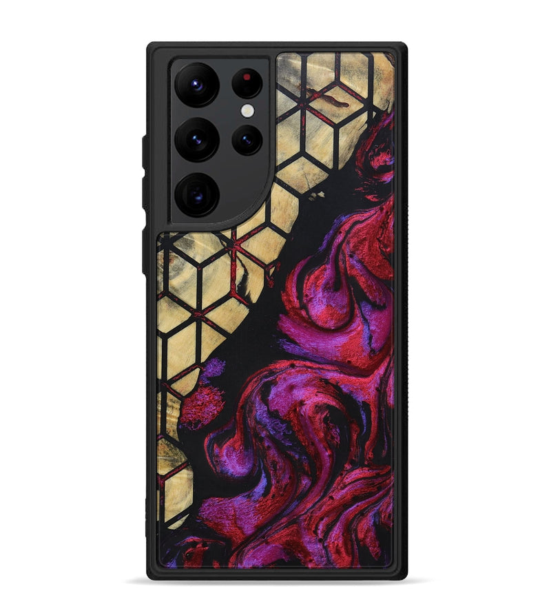 Galaxy S22 Ultra Wood+Resin Phone Case - Breanna (Pattern, 694742)