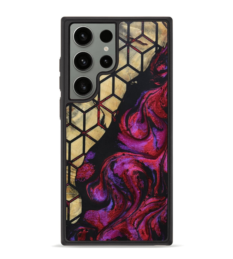 Galaxy S23 Ultra Wood+Resin Phone Case - Breanna (Pattern, 694742)