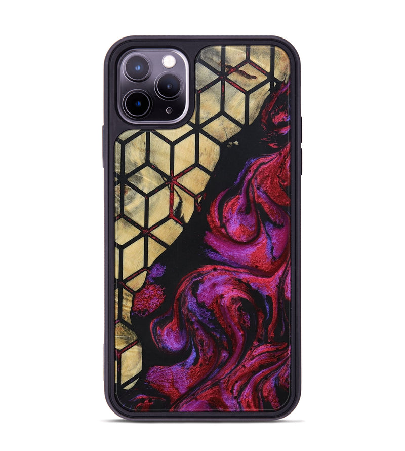 iPhone 11 Pro Max Wood+Resin Phone Case - Breanna (Pattern, 694742)