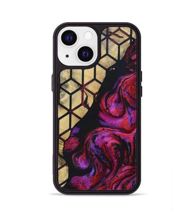 iPhone 13 Wood+Resin Phone Case - Breanna (Pattern, 694742)