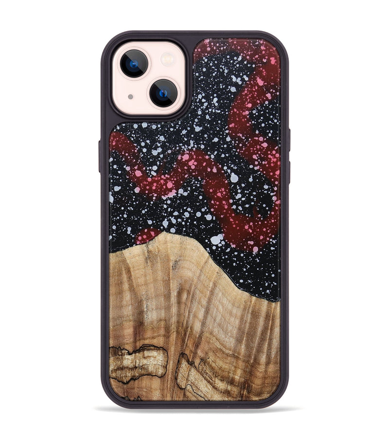 iPhone 14 Plus Wood+Resin Phone Case - Bobby (Cosmos, 694758)