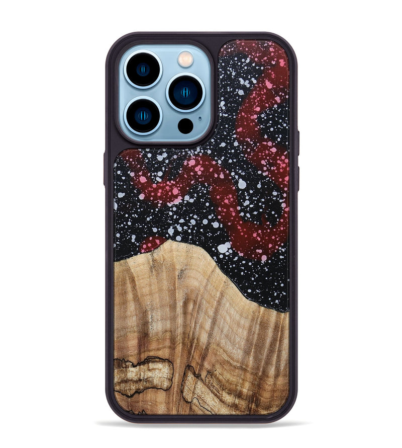 iPhone 14 Pro Max Wood+Resin Phone Case - Bobby (Cosmos, 694758)