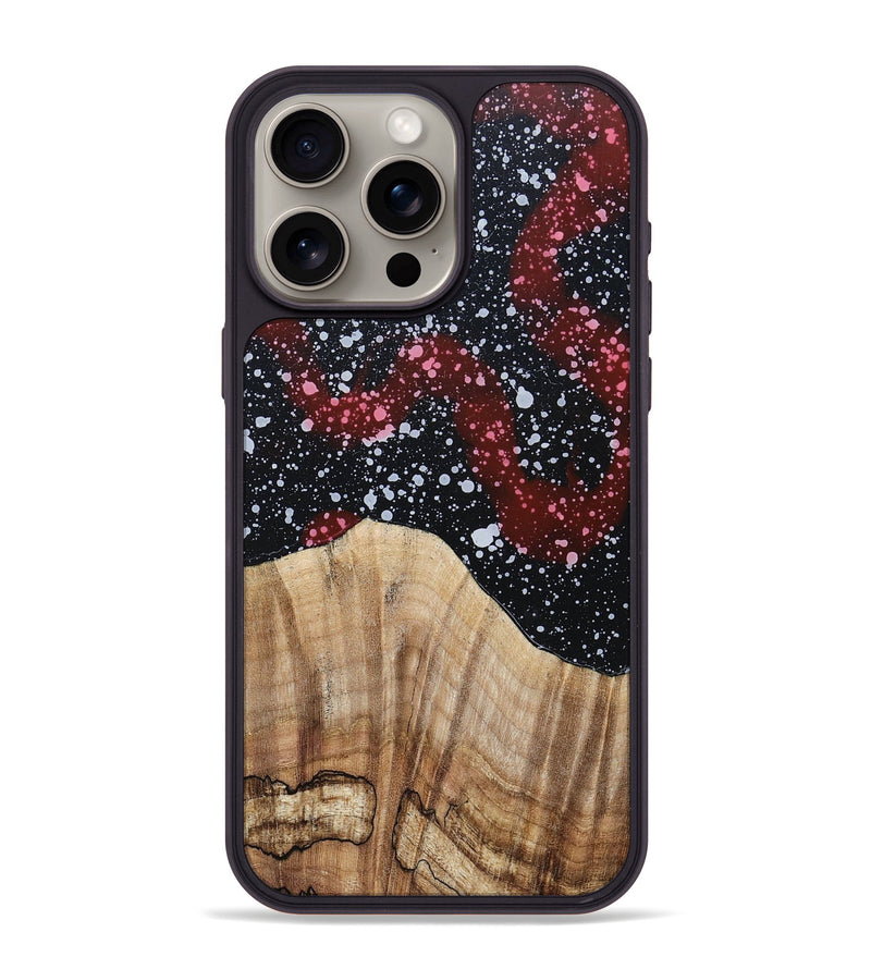 iPhone 15 Pro Max Wood+Resin Phone Case - Bobby (Cosmos, 694758)