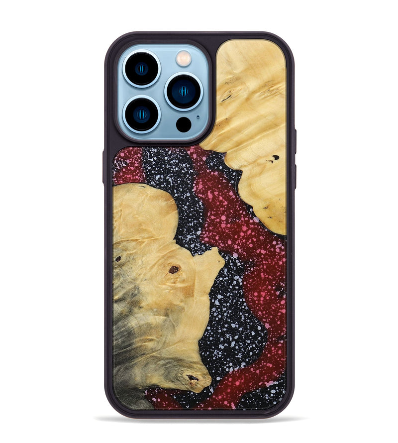 iPhone 14 Pro Max Wood+Resin Phone Case - Donald (Cosmos, 694770)