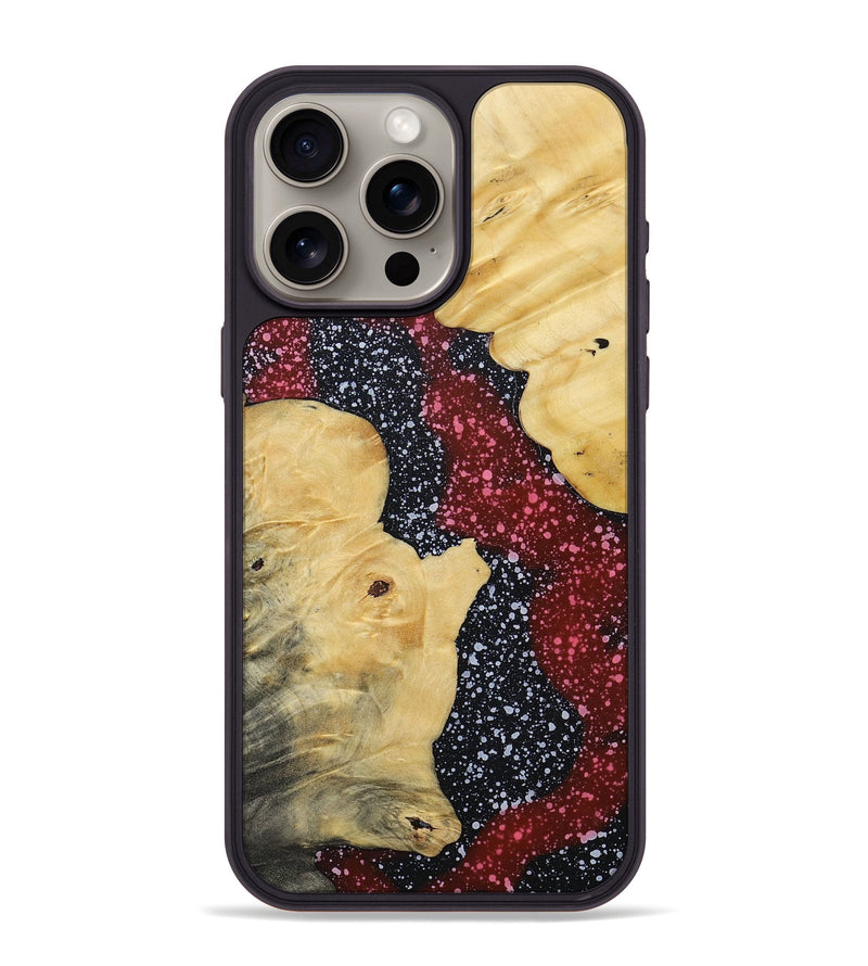 iPhone 15 Pro Max Wood+Resin Phone Case - Donald (Cosmos, 694770)