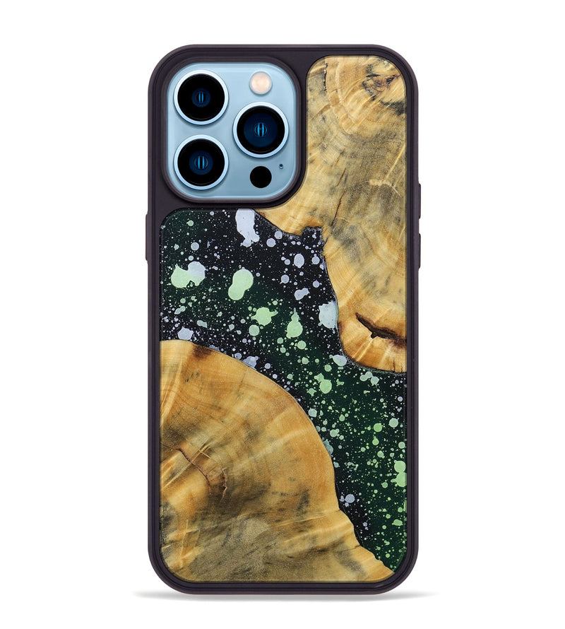 iPhone 14 Pro Max Wood+Resin Phone Case - Samara (Cosmos, 694773)