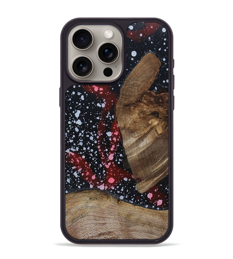 iPhone 15 Pro Max Wood+Resin Phone Case - Maxine (Cosmos, 694776)
