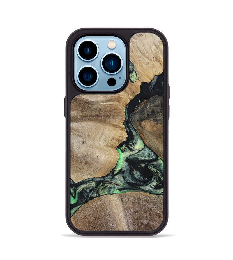 iPhone 14 Pro Wood+Resin Phone Case - Ross (Mosaic, 694782)
