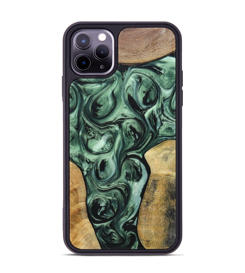 iPhone 11 Pro Max Wood+Resin Phone Case - Johnny (Mosaic, 694784)