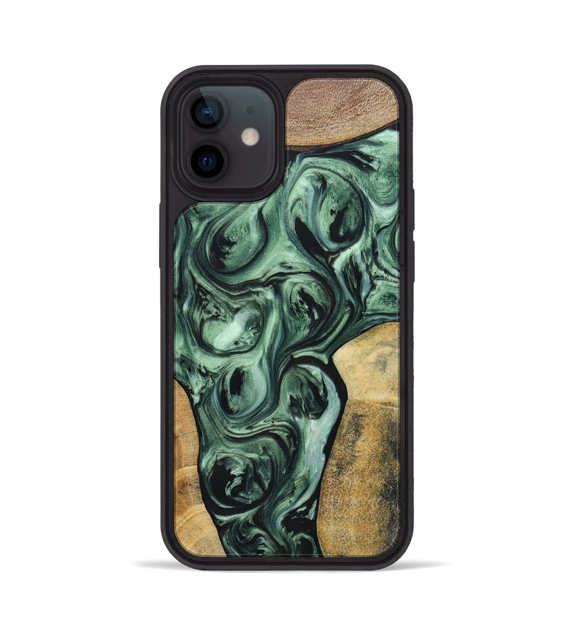 iPhone 12 Wood+Resin Phone Case - Johnny (Mosaic, 694784)