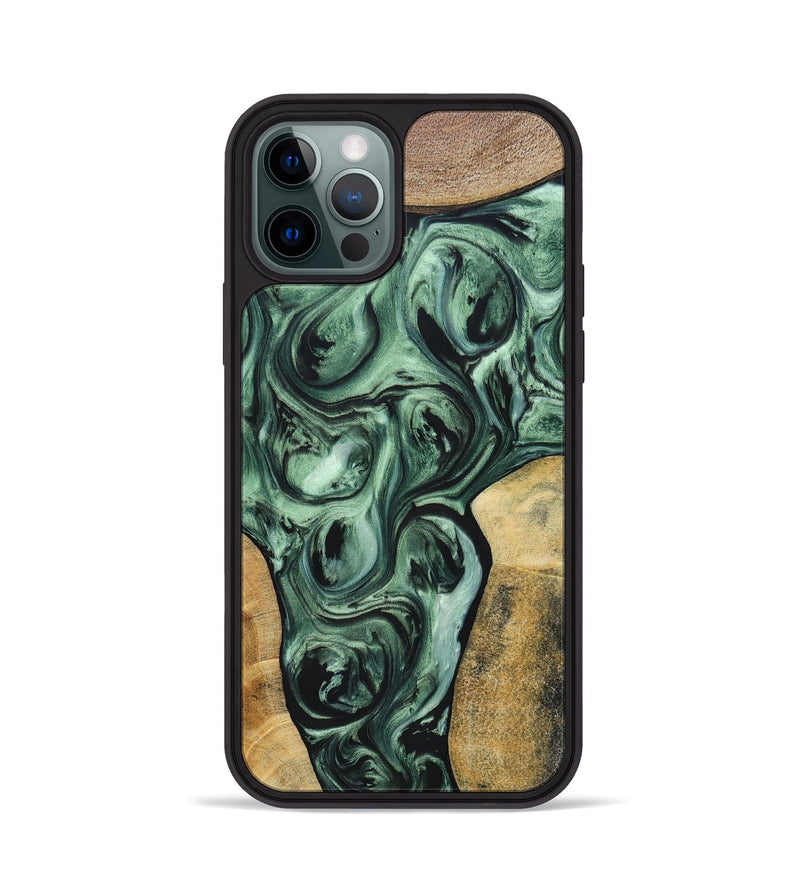 iPhone 12 Pro Wood+Resin Phone Case - Johnny (Mosaic, 694784)