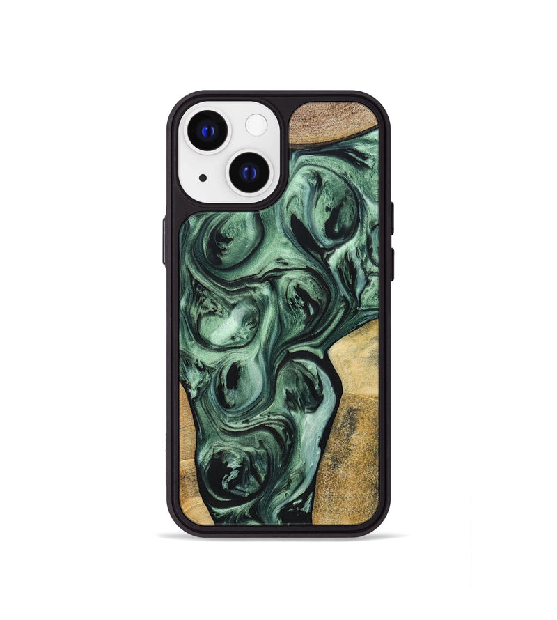 iPhone 13 mini Wood+Resin Phone Case - Johnny (Mosaic, 694784)