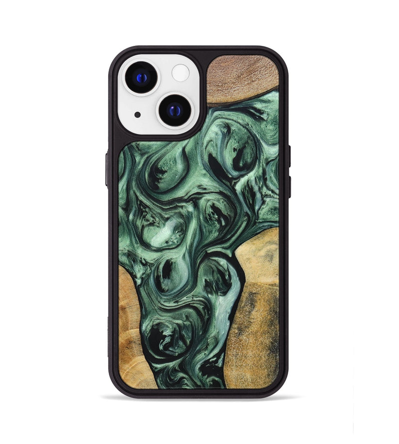 iPhone 13 Wood+Resin Phone Case - Johnny (Mosaic, 694784)