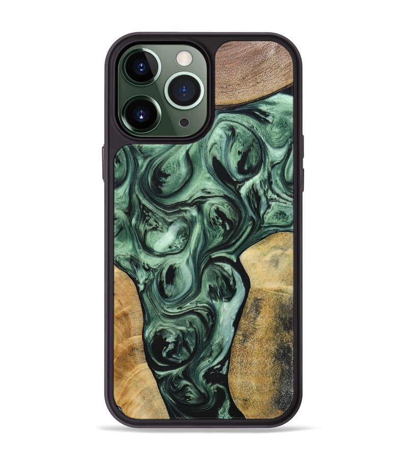 iPhone 13 Pro Max Wood+Resin Phone Case - Johnny (Mosaic, 694784)