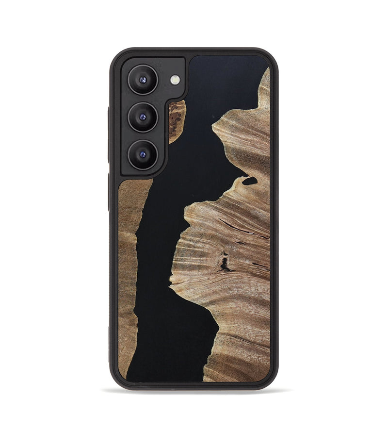 Galaxy S23 Wood+Resin Phone Case - Megan (Pure Black, 694796)