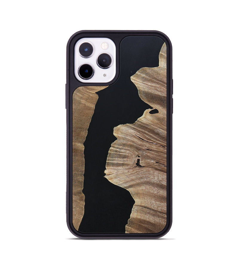 iPhone 11 Pro Wood+Resin Phone Case - Megan (Pure Black, 694796)