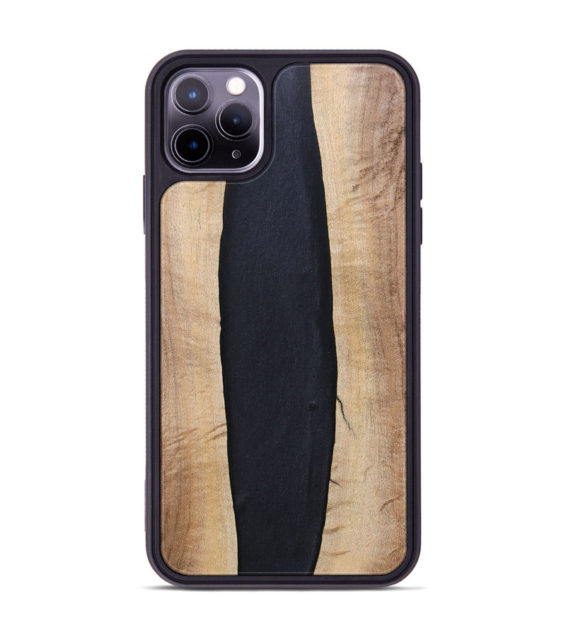 iPhone 11 Pro Max Wood+Resin Phone Case - Ronda (Pure Black, 694804)