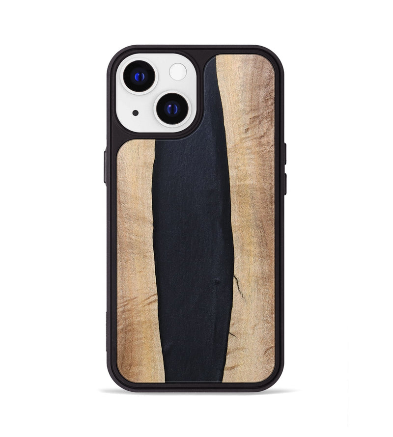 iPhone 13 Wood+Resin Phone Case - Ronda (Pure Black, 694804)