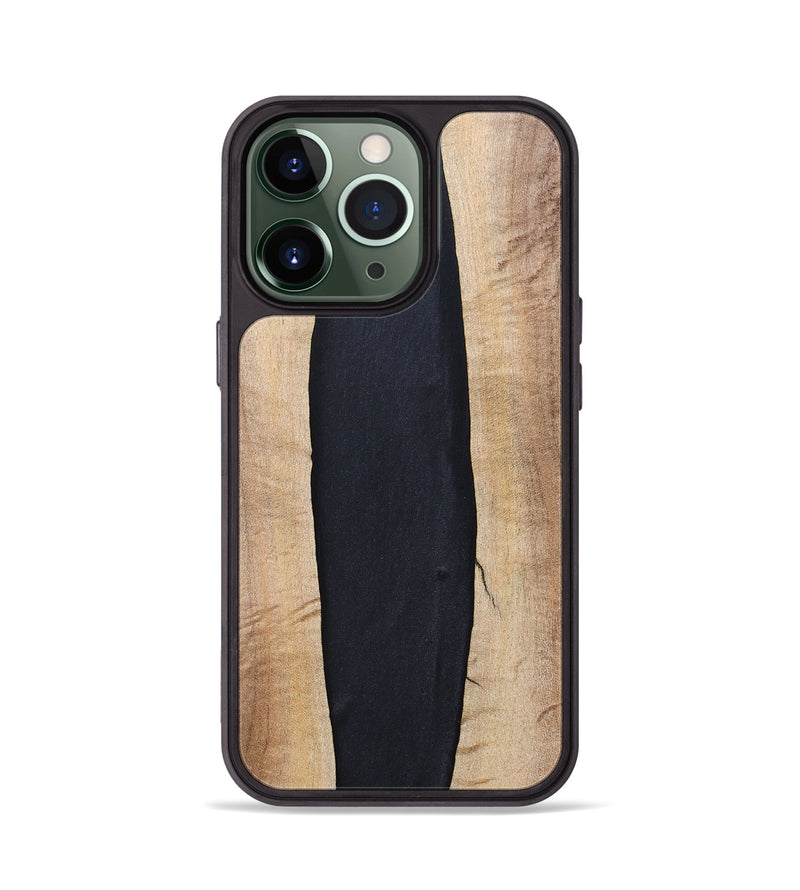 iPhone 13 Pro Wood+Resin Phone Case - Ronda (Pure Black, 694804)