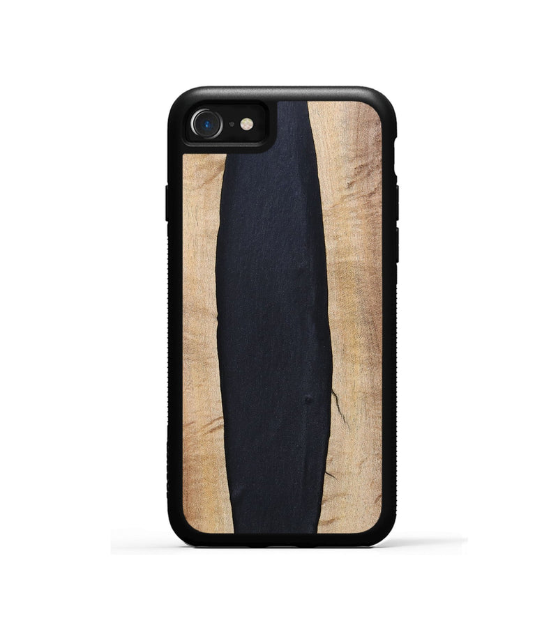 iPhone SE Wood+Resin Phone Case - Ronda (Pure Black, 694804)