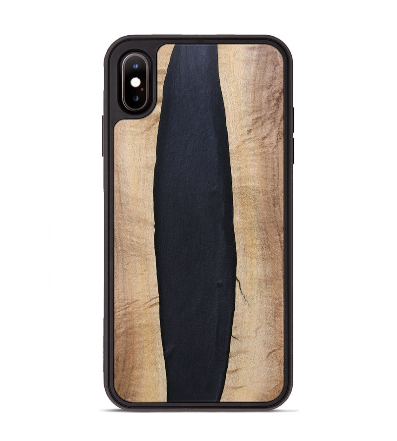 iPhone Xs Max Wood+Resin Phone Case - Ronda (Pure Black, 694804)