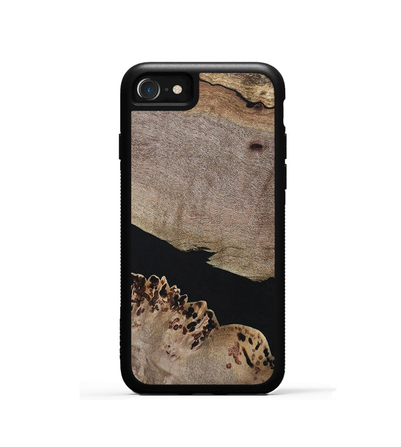 iPhone SE Wood+Resin Phone Case - Courtney (Pure Black, 694810)