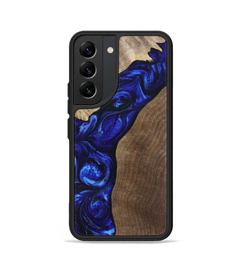 Galaxy S22 Wood+Resin Phone Case - Miranda (Blue, 694848)
