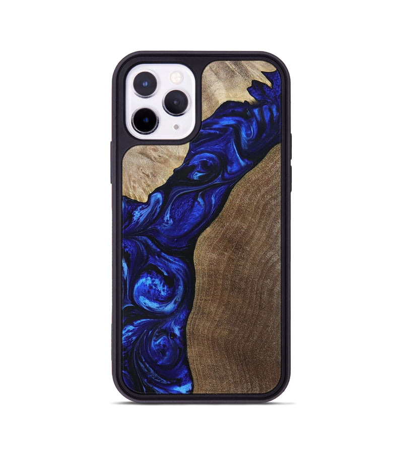 iPhone 11 Pro Wood+Resin Phone Case - Miranda (Blue, 694848)