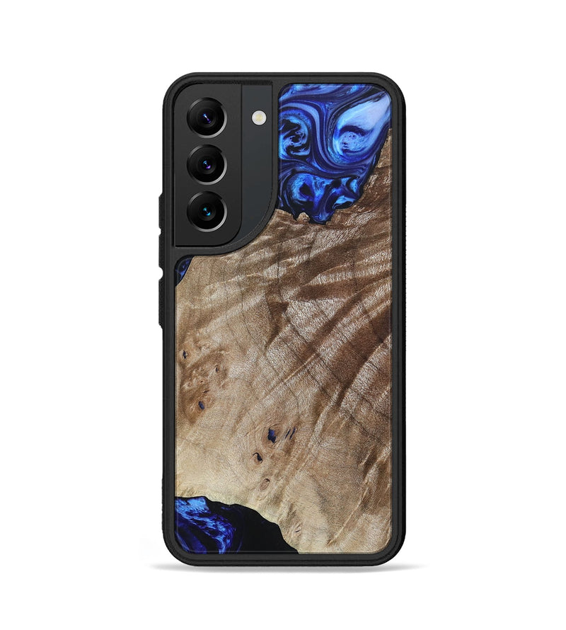Galaxy S22 Wood+Resin Phone Case - Therese (Blue, 694852)