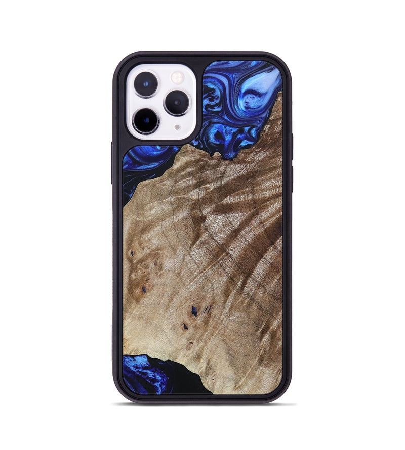 iPhone 11 Pro Wood+Resin Phone Case - Therese (Blue, 694852)