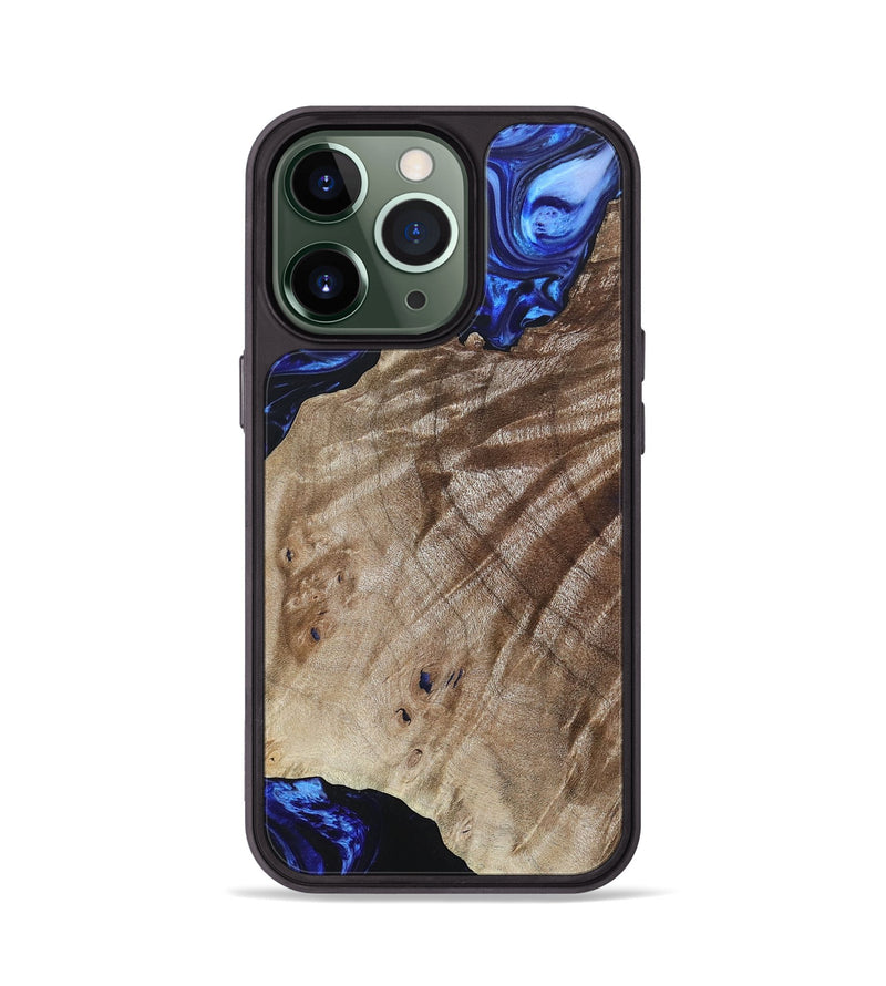 iPhone 13 Pro Wood+Resin Phone Case - Therese (Blue, 694852)