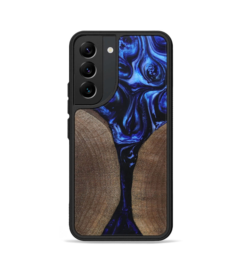 Galaxy S22 Wood+Resin Phone Case - Reid (Blue, 694869)