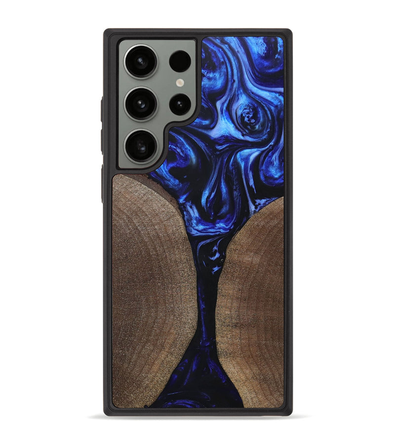 Galaxy S23 Ultra Wood+Resin Phone Case - Reid (Blue, 694869)