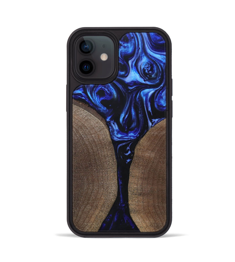 iPhone 12 Wood+Resin Phone Case - Reid (Blue, 694869)