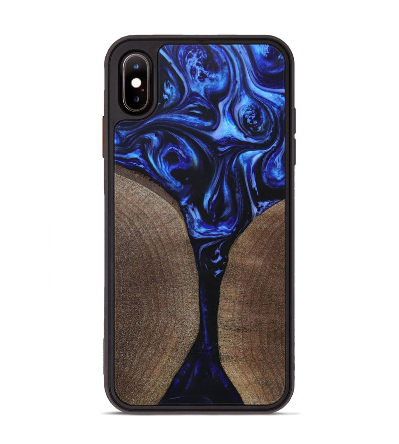 iPhone Xs Max Wood+Resin Phone Case - Reid (Blue, 694869)