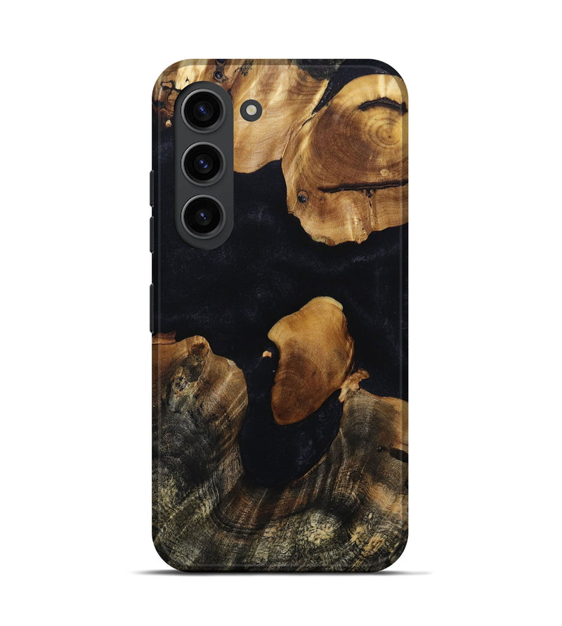 Galaxy S23 Wood+Resin Live Edge Phone Case - Halle (Pure Black, 694872)